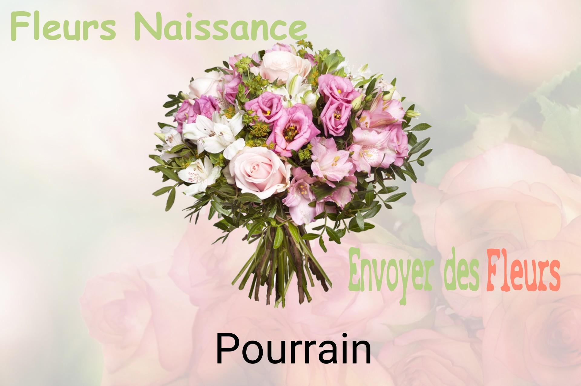 Bouquet de fleurs de naissance livré à Pourrain